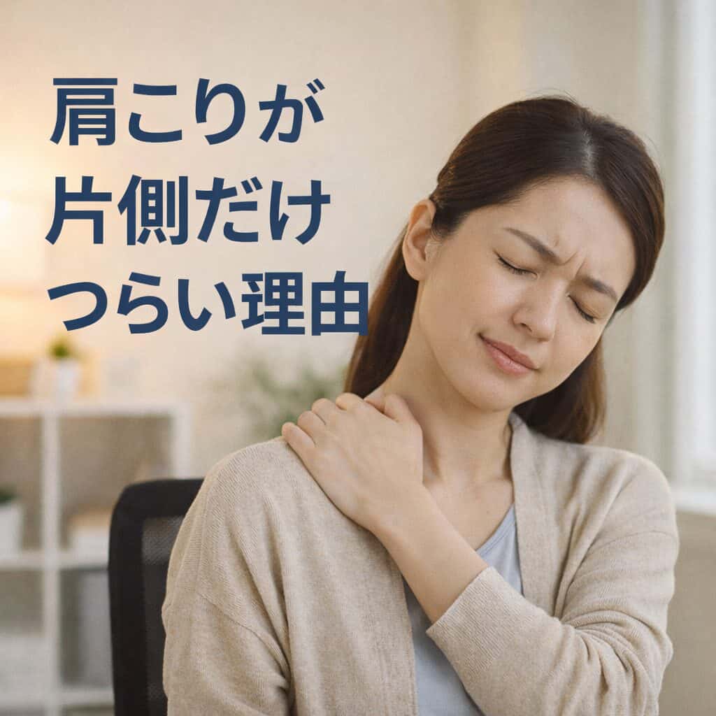 肩こりが片側だけつらい理由|整体師が考える原因と対策