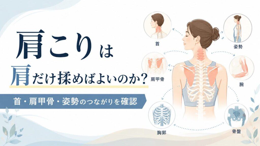 肩こりは肩だけ揉めばよいのか？｜整体で確認したい首・肩甲骨・姿勢のつながり