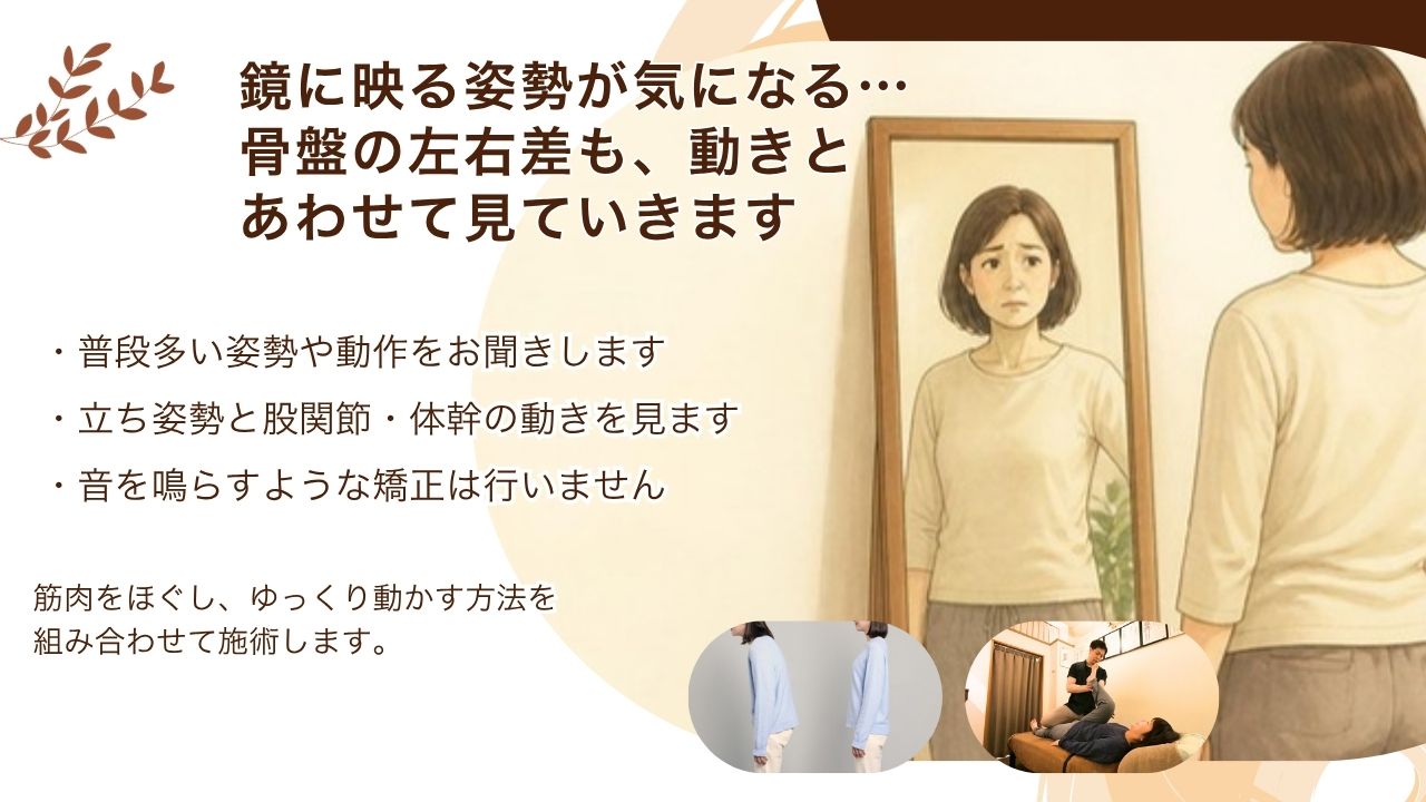 骨盤の傾き・姿勢のお悩み